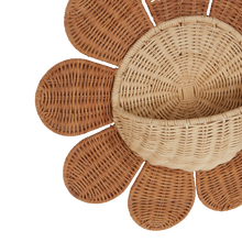 Load image into Gallery viewer, Rattan Daisy Wall Basket
