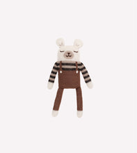 Load image into Gallery viewer, Polar Bear Knit Toy | Nut Overalls
