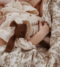 Load image into Gallery viewer, Bunny Knit Toy | Sand Striped Romper
