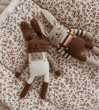 Load image into Gallery viewer, Bunny Knit Toy | Ecru Overalls
