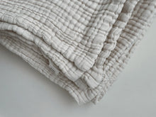 Load image into Gallery viewer, Organic Cotton Gauze Blanket | Plain Edge - Oat Milk
