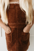 Load image into Gallery viewer, Alexis Cord Overall Dress - Gingerbread
