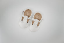 Load image into Gallery viewer, Poppy T-Bar White - Soft Sole
